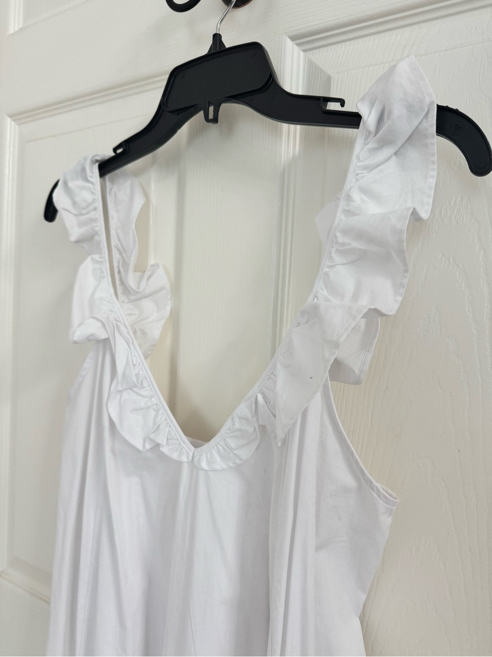 H&M Cotton, Ruffle-Trim Cotton Maxi Dress